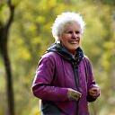 Active senior client enjoying improved mobility and strength